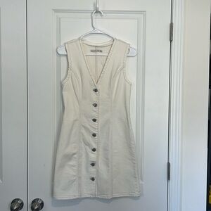 Abercrombie & Fitch (A&F) Mara Denim Vest Mini Dress White XS